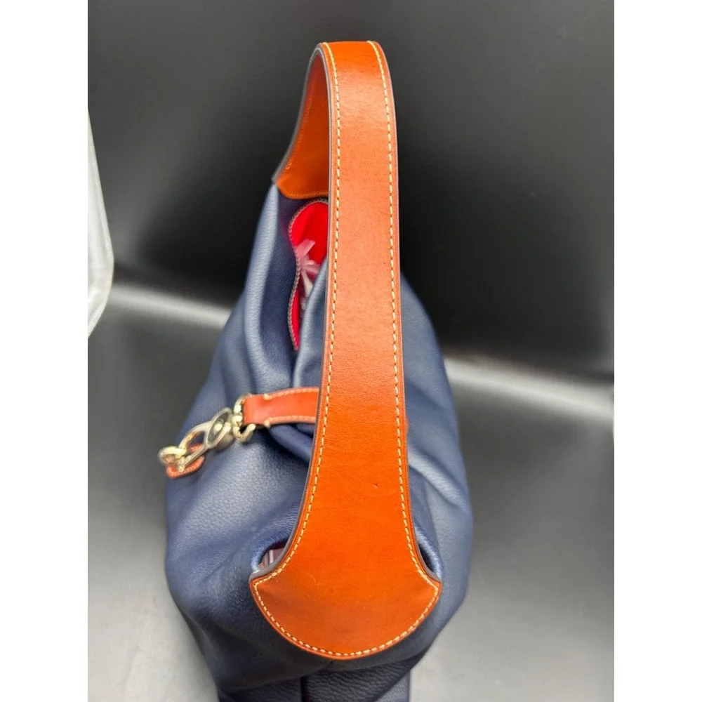 Dooney & Bourke Pebble Grain Lock Blue Shoulder Bag Purse Handbag Dust Bog‎ EUC
